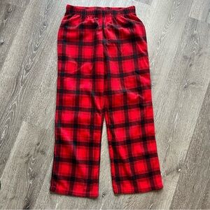 NWOT Kids 10/12 Wondershop Red Plaid Fleece  Fuzzy Warm Pajama Sleep Pants